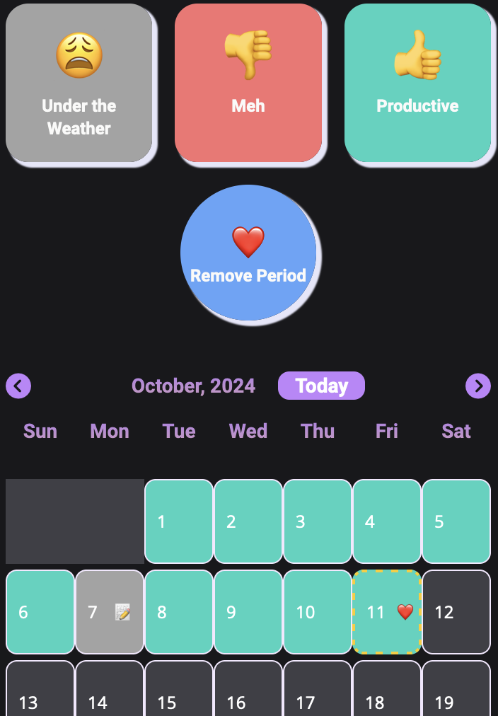 Cycle & Mood Tracker